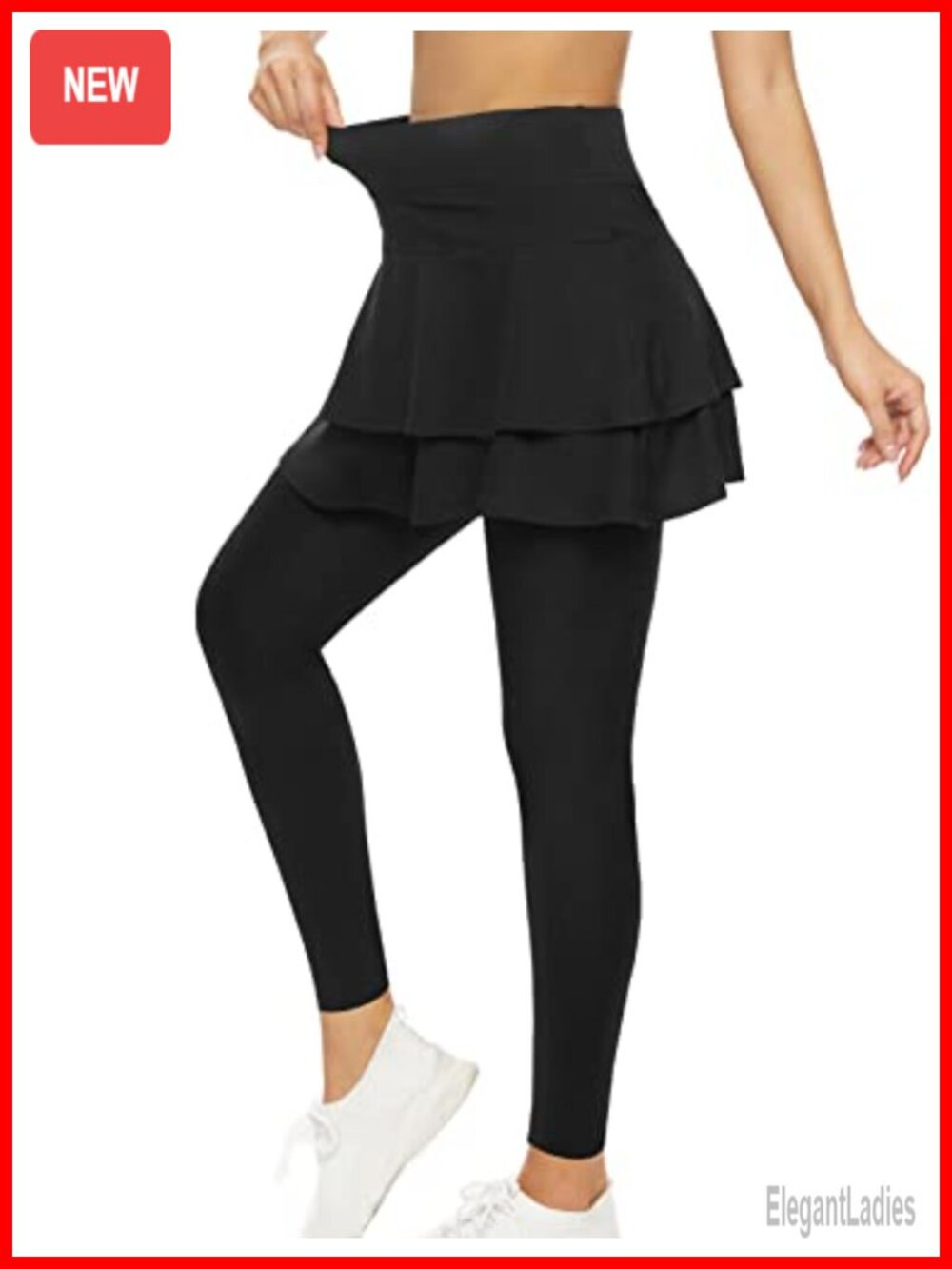 Pleated Tennis Skirted Leggings with Pockets Golf Skort Athletic